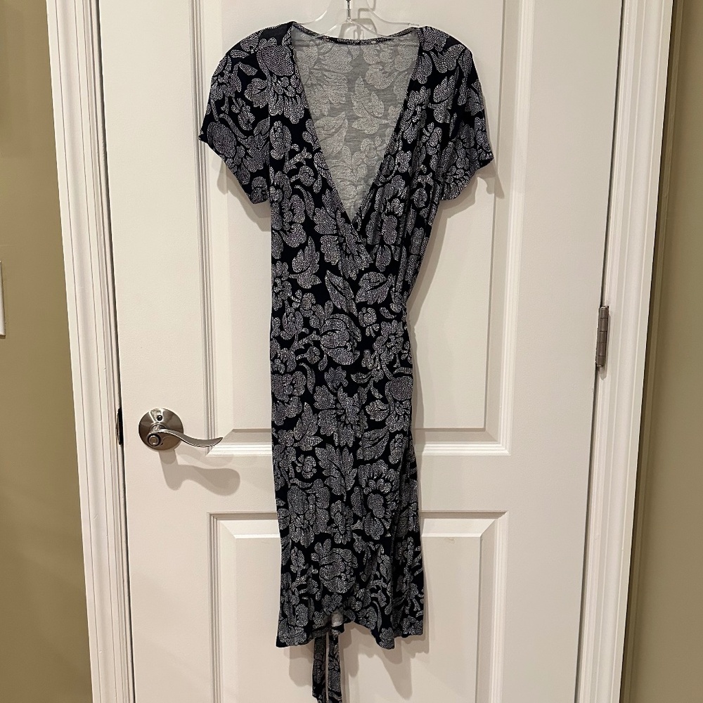 Loft Floral Wrap Dress XS